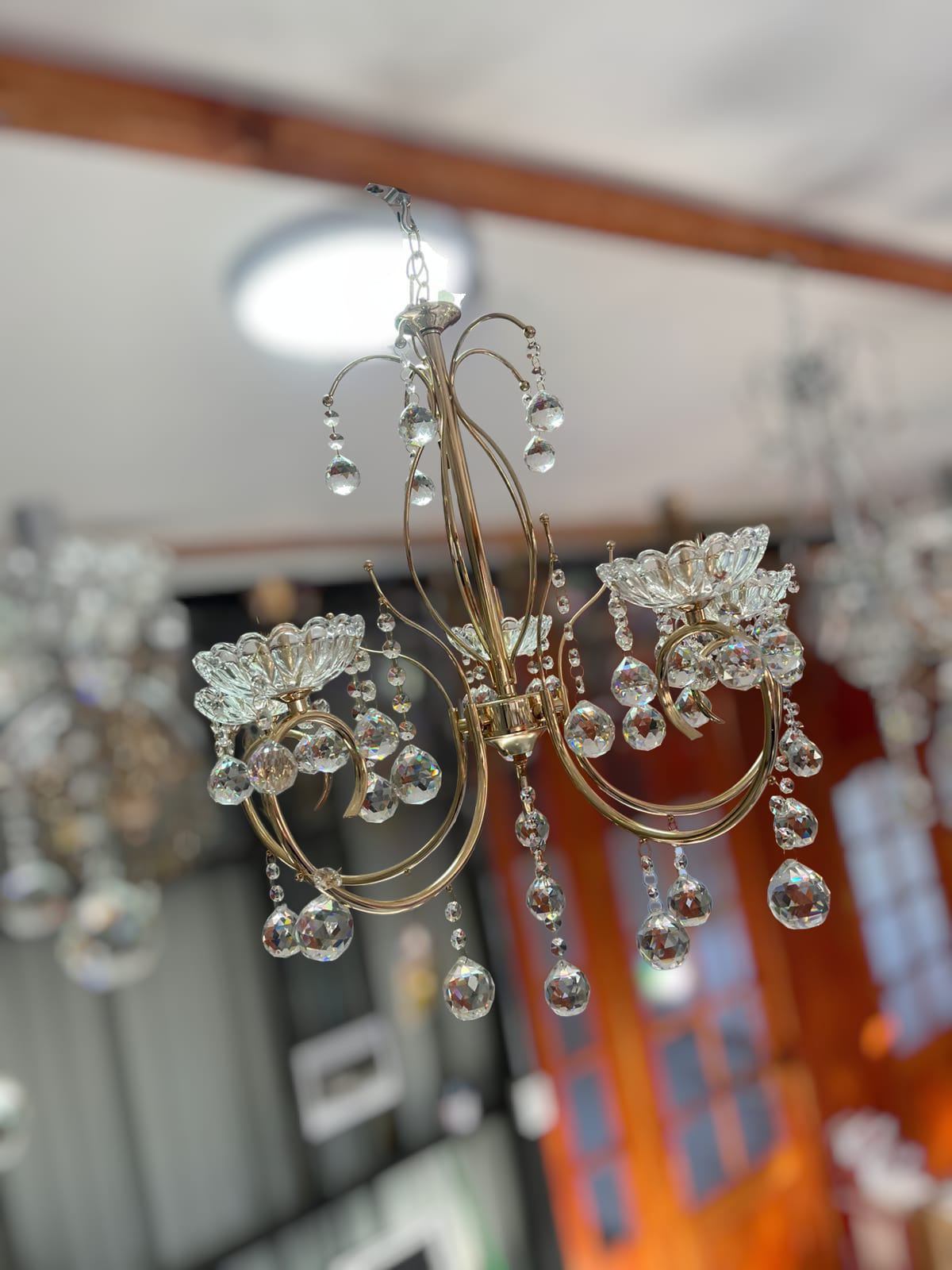 Lámpara de araña de cristal