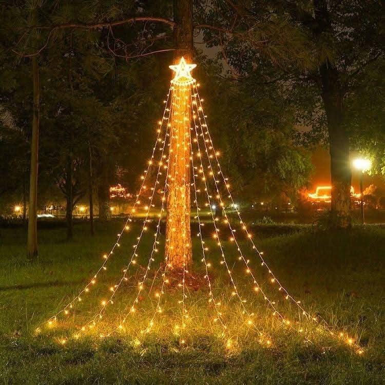 Luces de árbol de Navidad cálida