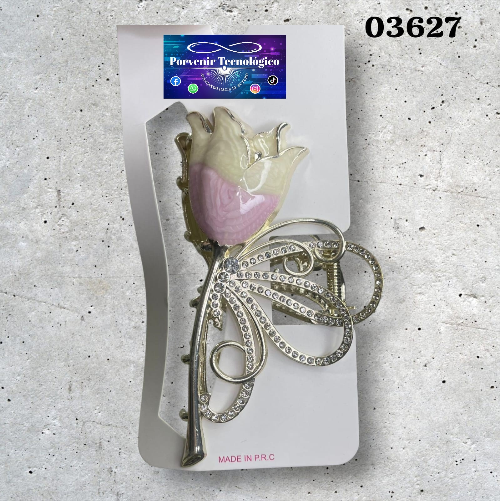 Broche de flor elegante - 03627