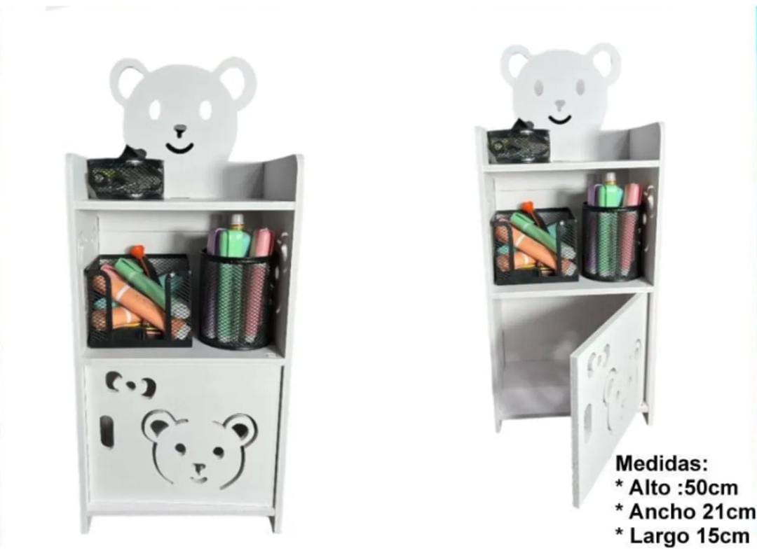 Organizador infantil de escritorio con diseño de oso