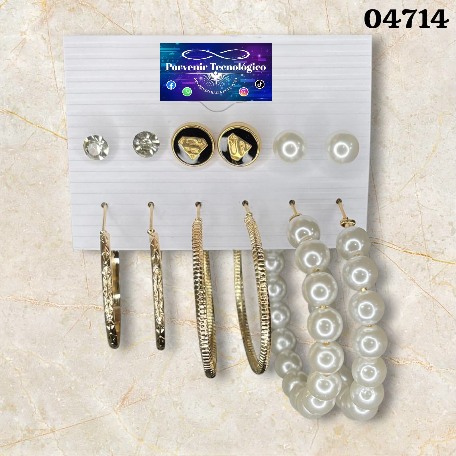 Juego de aretes de moda - 04714