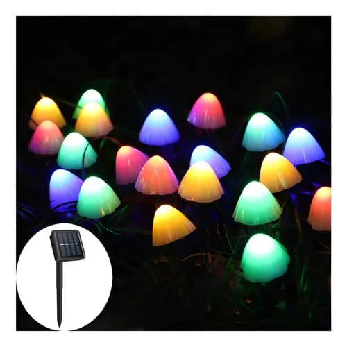 Luces solares de jardín en forma de hongo