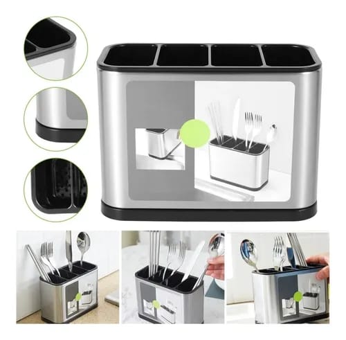 Organizador de cubiertos de acero inoxidable