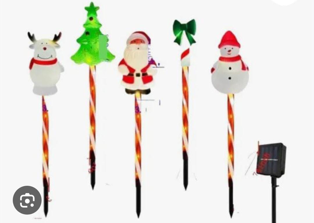 Luces de jardín navideñas