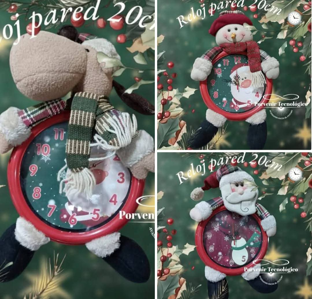 Reloj de pared navideño 20cm