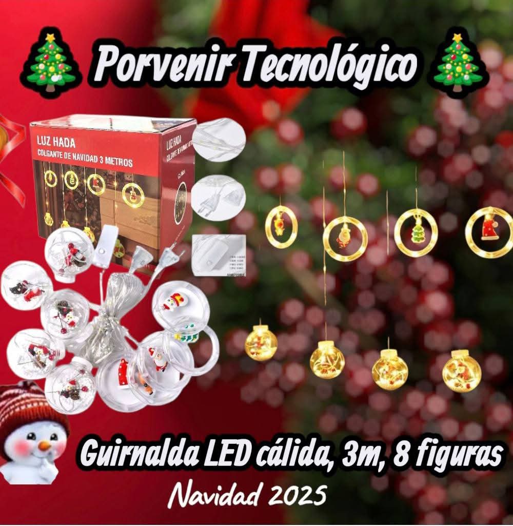 Guirnalda LED cálida de Navidad