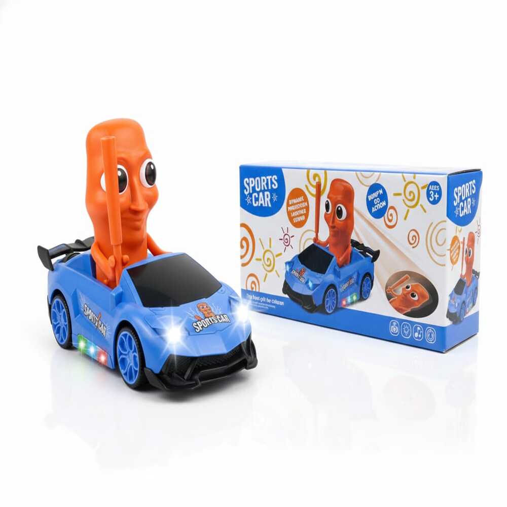 Coche deportivo de juguete con figura divertida