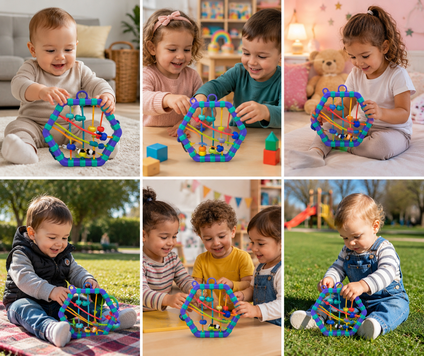 juego sensorial bandas locas Laberinto de Madera Montessori