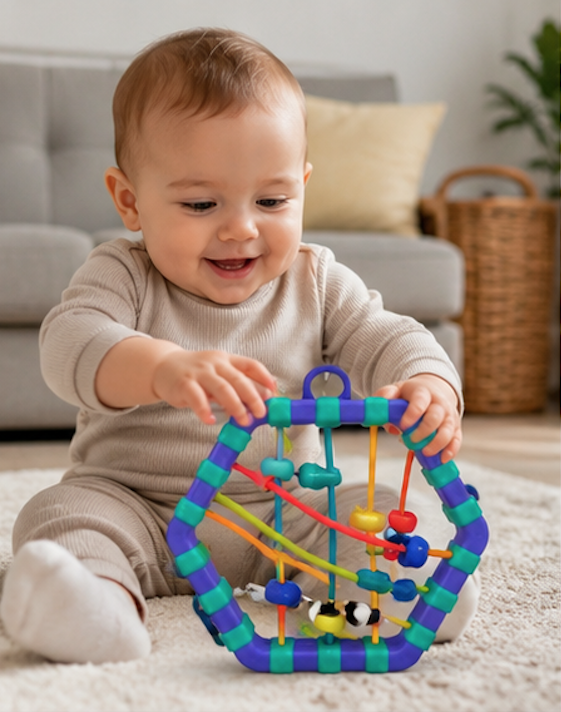 juego sensorial bandas locas Laberinto de Madera Montessori