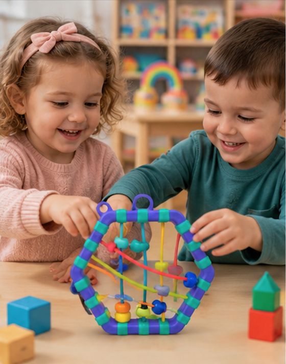juego sensorial bandas locas Laberinto de Madera Montessori