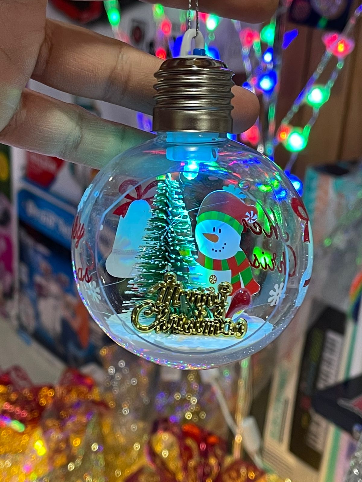 Esfera navideña luminosa