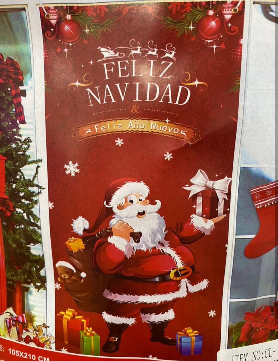 Funda para puerta navideño
