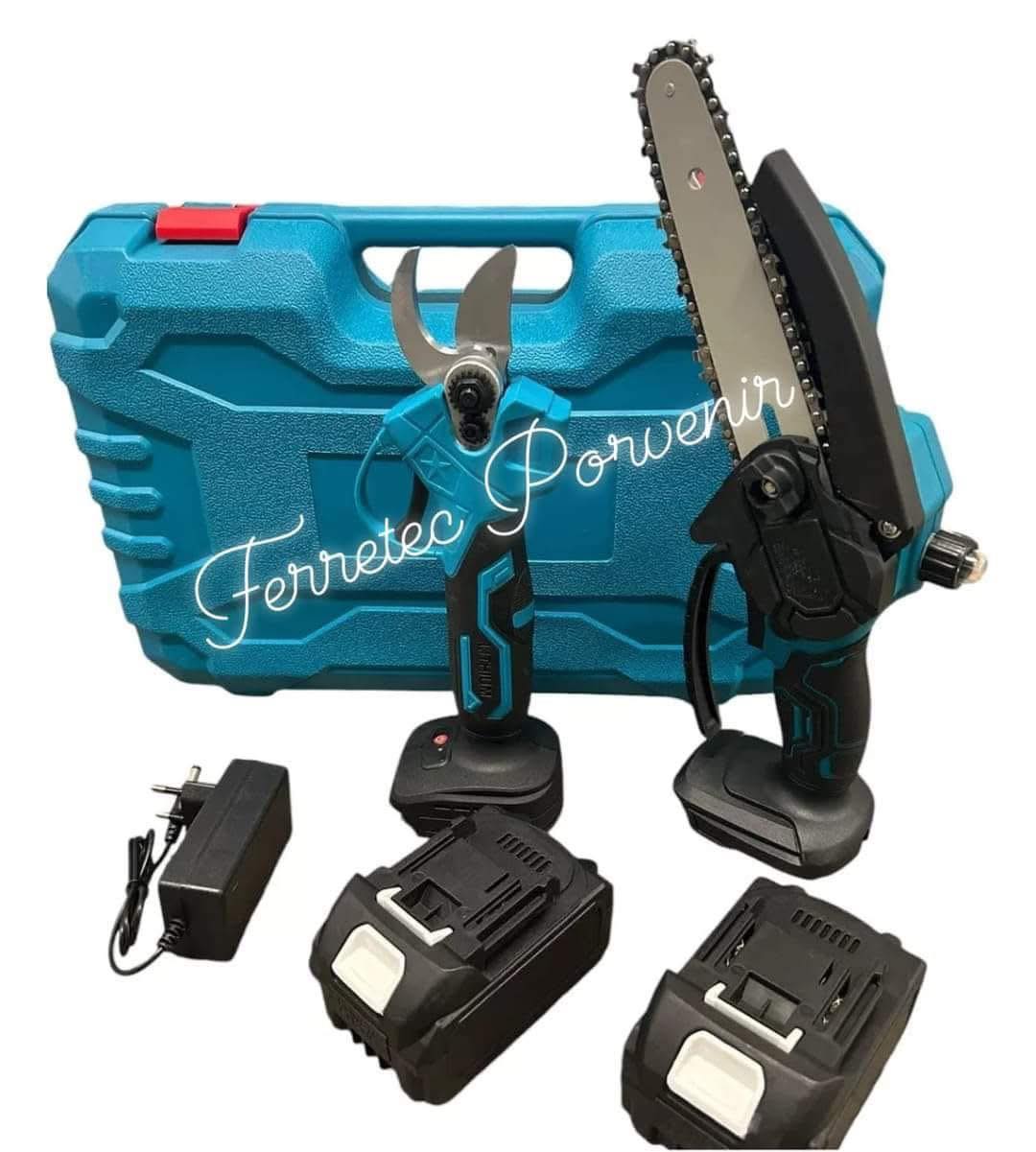 Mini motosierra + Podadora, inalámbricas