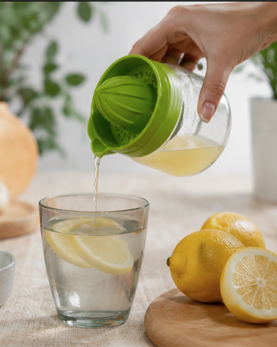 Exprimidor jugo con recipiente vidrio Exprimidor Manual de Limón