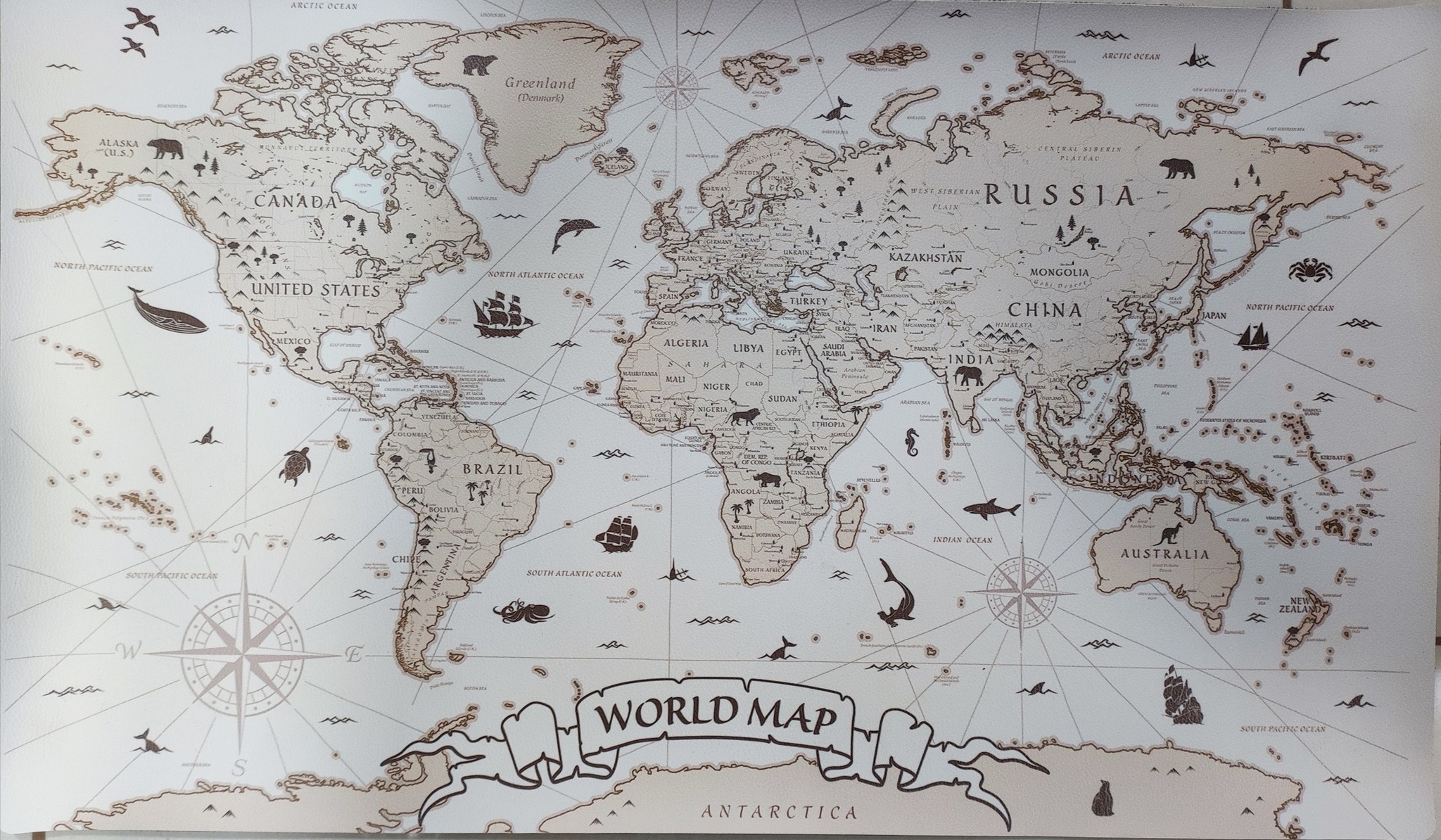 Mousepad de mapa mundi