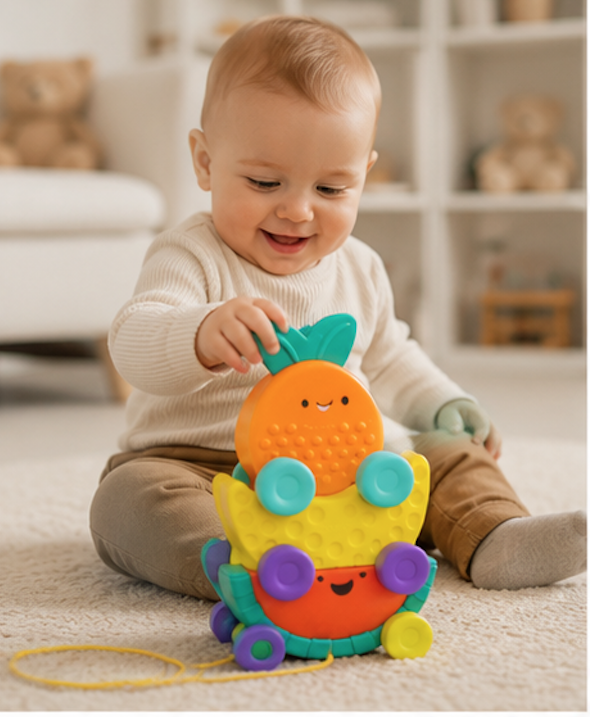 Juego sensorial carros de fruta   Juguete Zanahoria Montessori