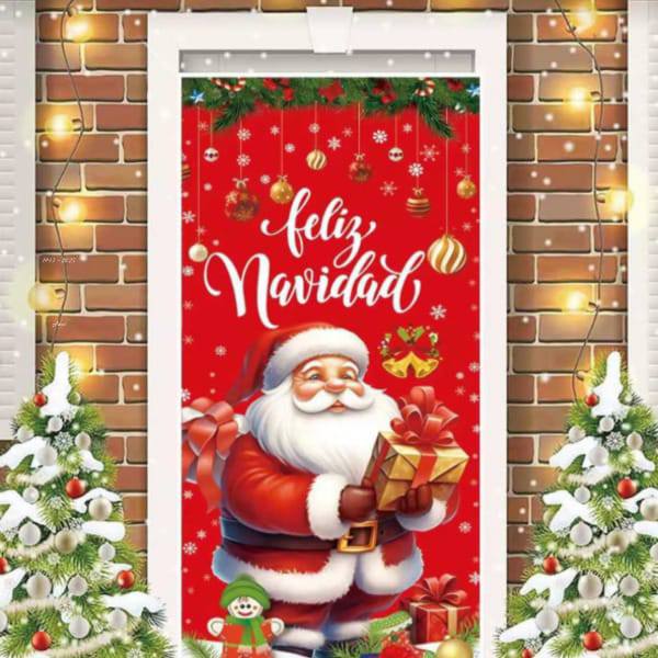 Funda para puerta navideño