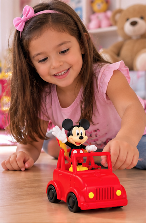 Vehículo Mickey.  Auto de Juguete Mickey Mouse