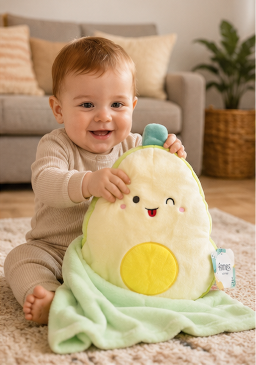 Peluche manta fruta 100x120cm Peluche de Palta