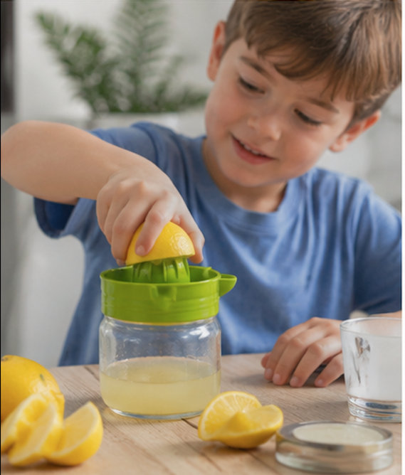 Exprimidor jugo con recipiente vidrio Exprimidor Manual de Limón