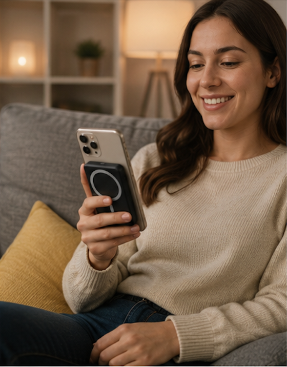 Powerbank inalámbrico 20.000mah.   Cargador Inalámbrico Magnético