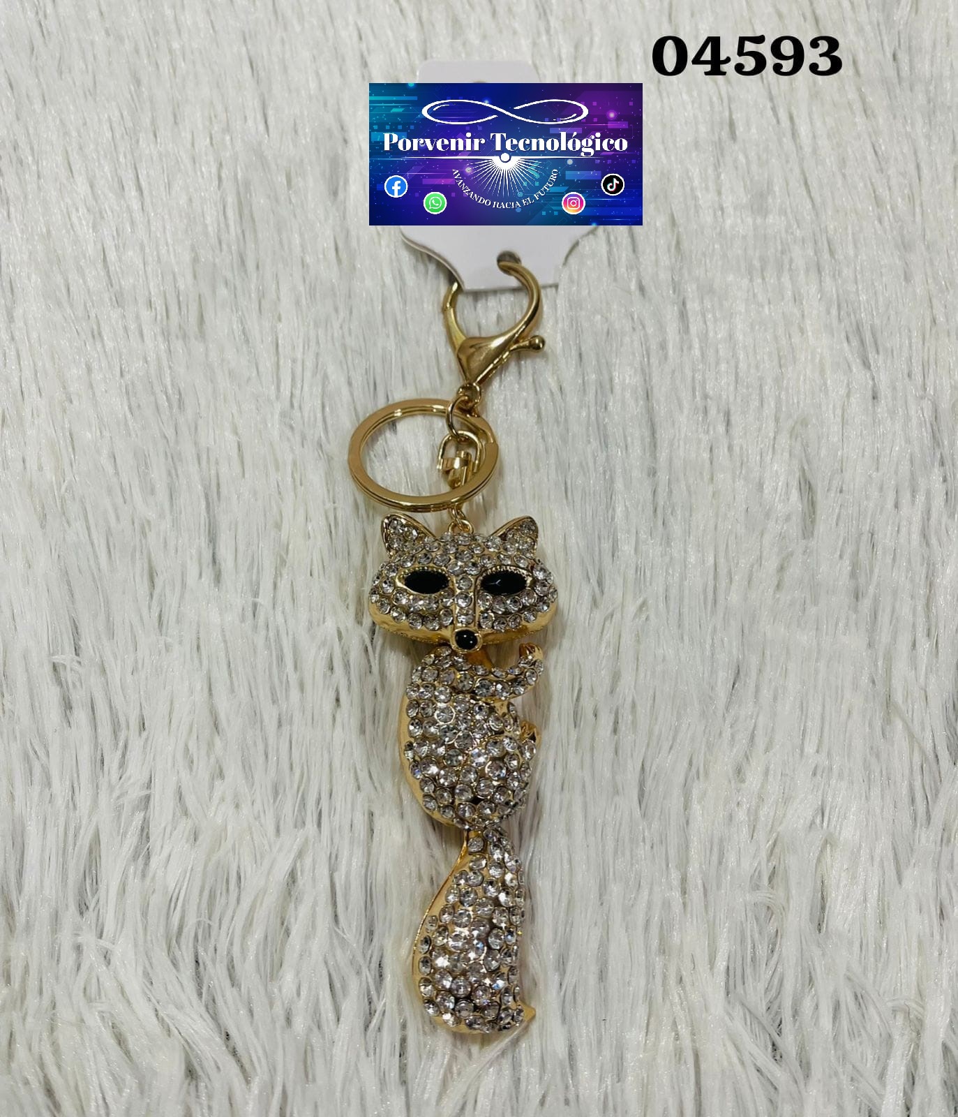 Llavero de zorro elegante - 04593