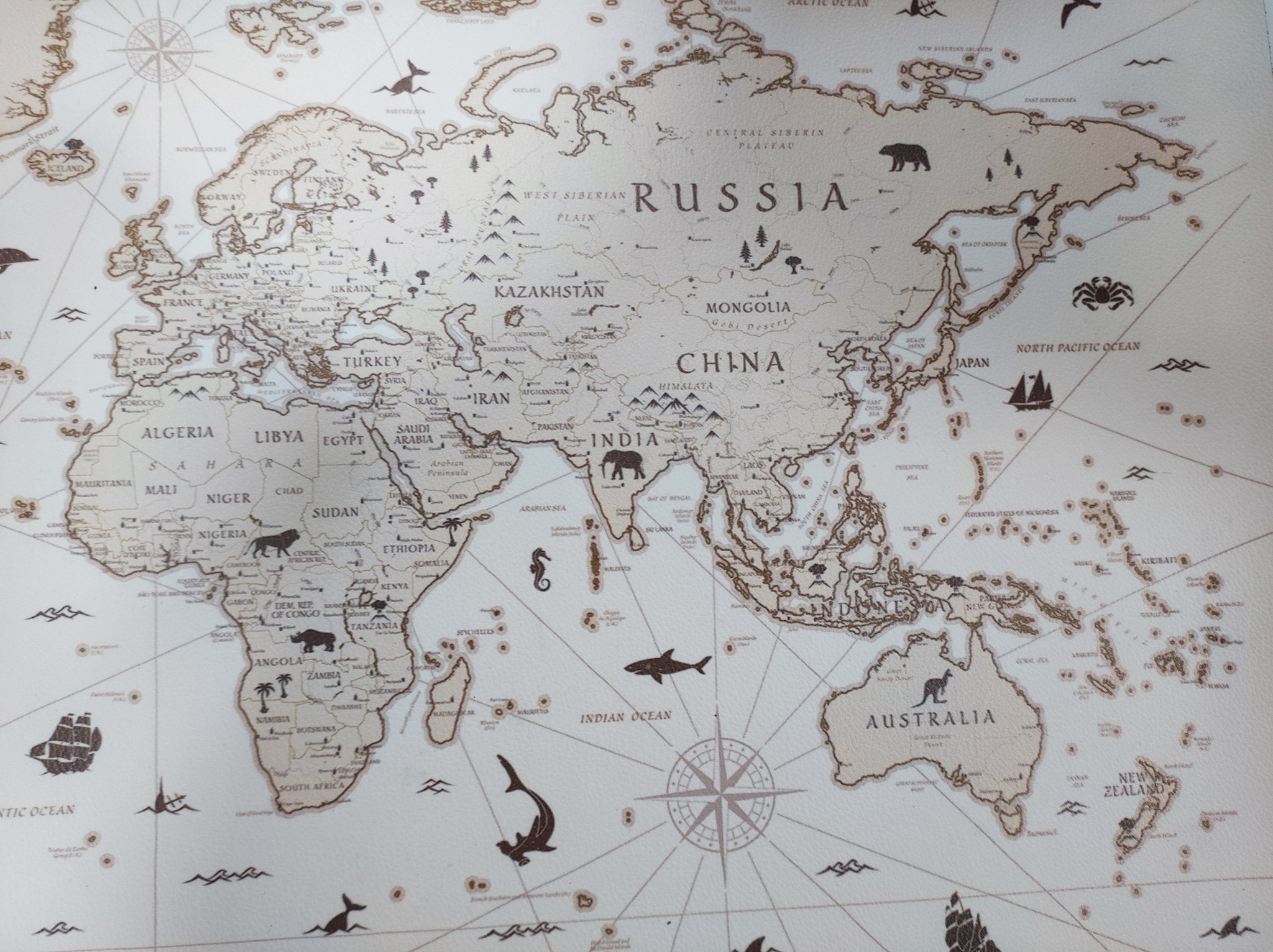 Mousepad de mapa mundi