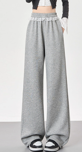 Wide Leg Gray Sweatpants