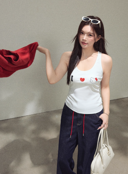 Red Button-Up Cardigan