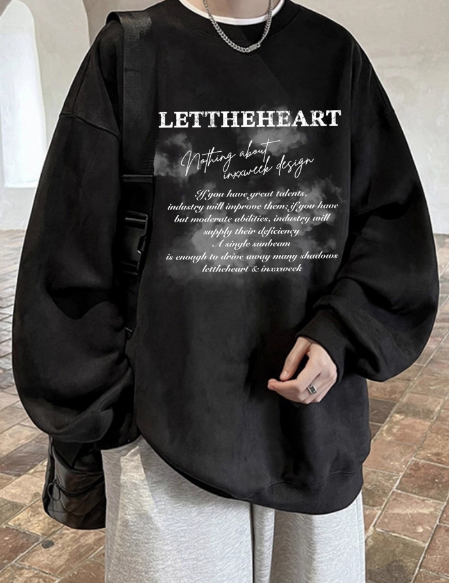 LET THE HEART Oversized Sweatshirt