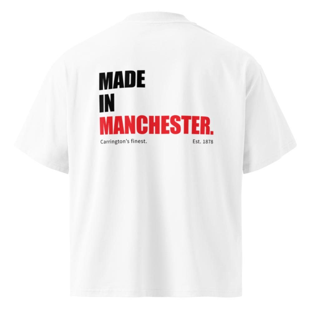 Unisex 'Made in Manchester' organic oversized high neck t-shirt