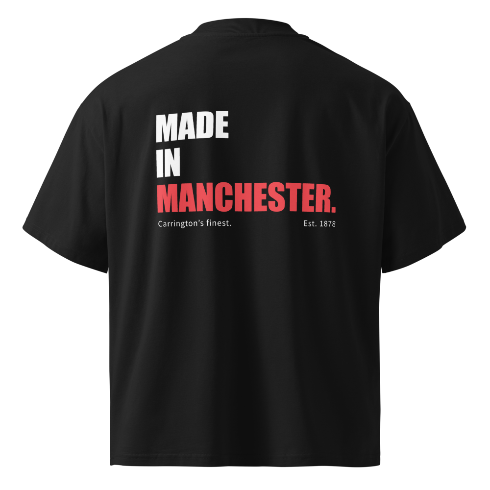 Unisex 'Made in Manchester' Organic Cotton oversized high neck t-shirt