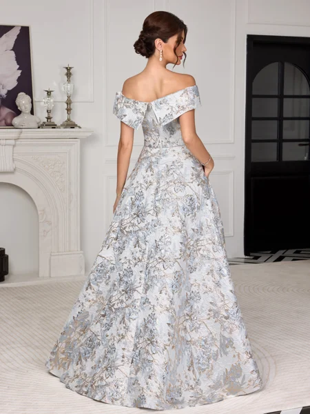 Elegant Off-Shoulder Evening Gown