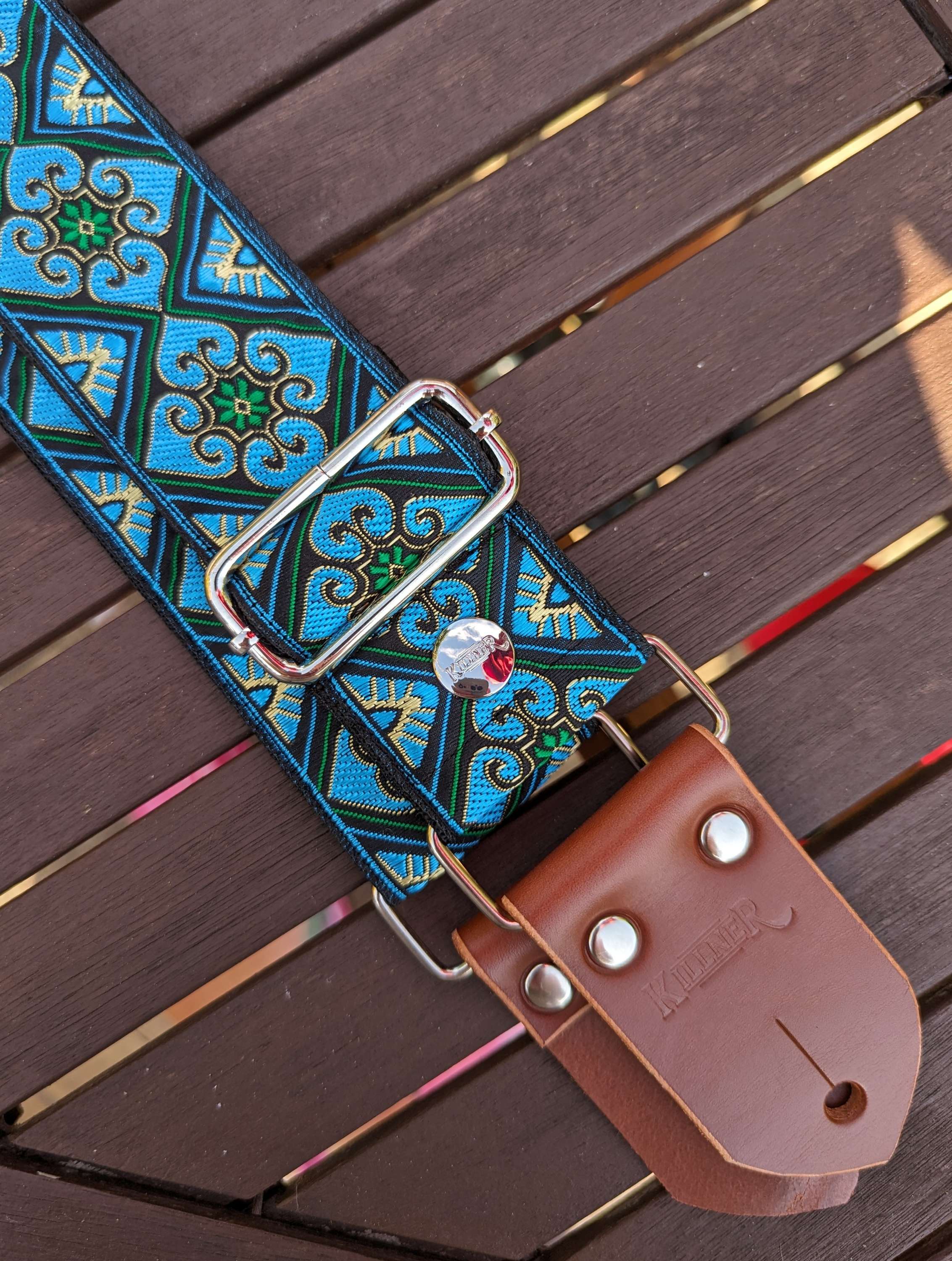 Blue Poppy - Handmade - Guitar Strap
