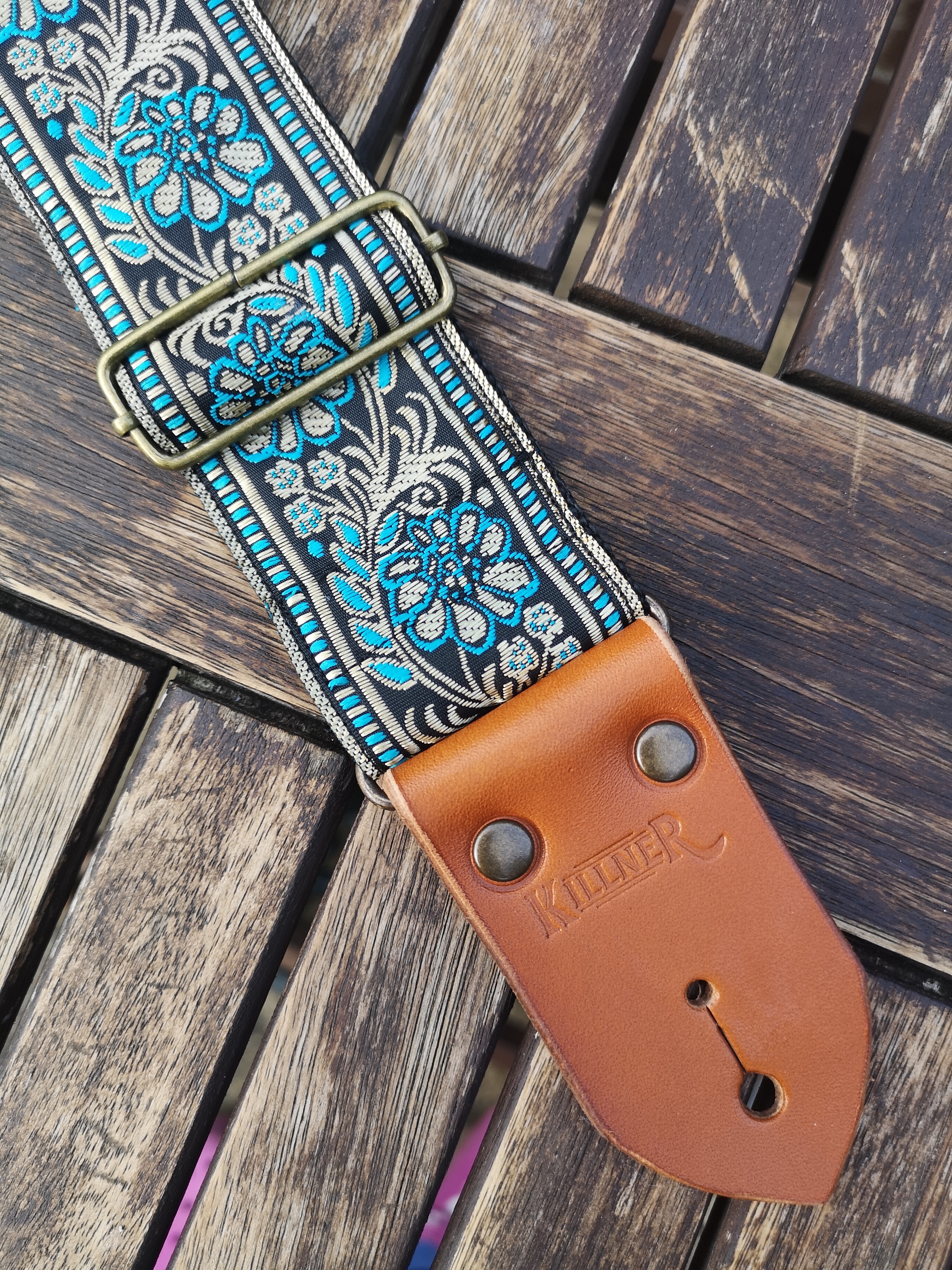 Gilded Leaf  - Handmade - Guitar Strap