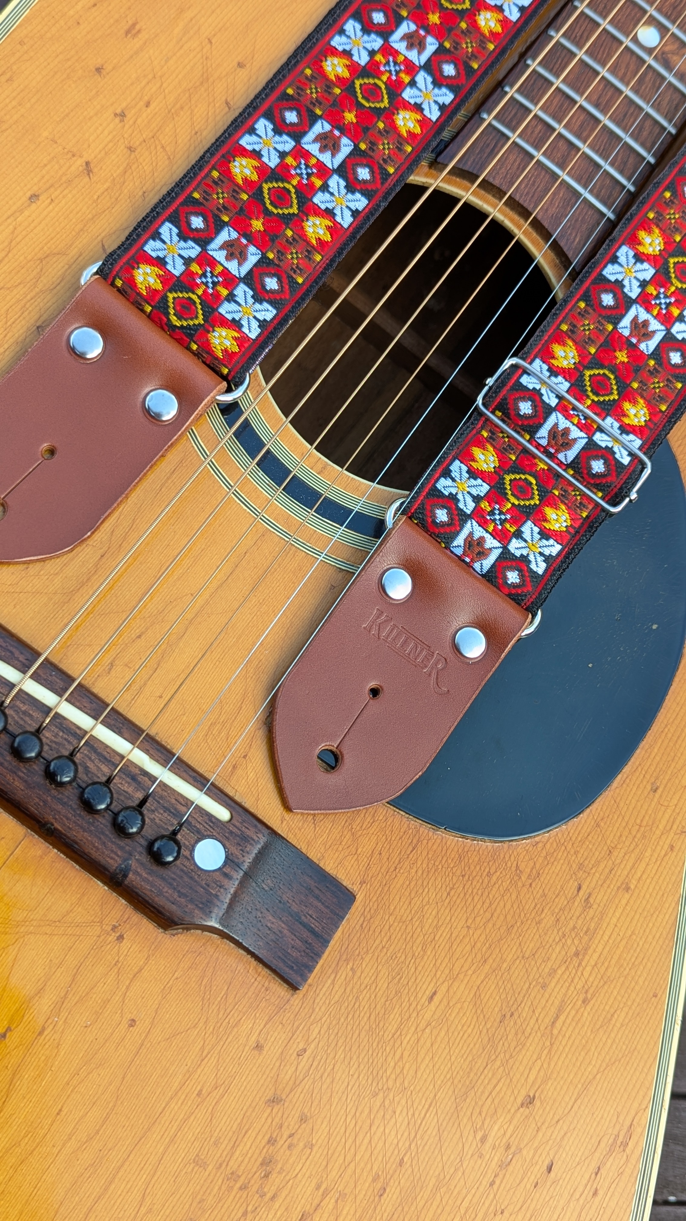 Festival - Red - Handmade - Guitar Strap