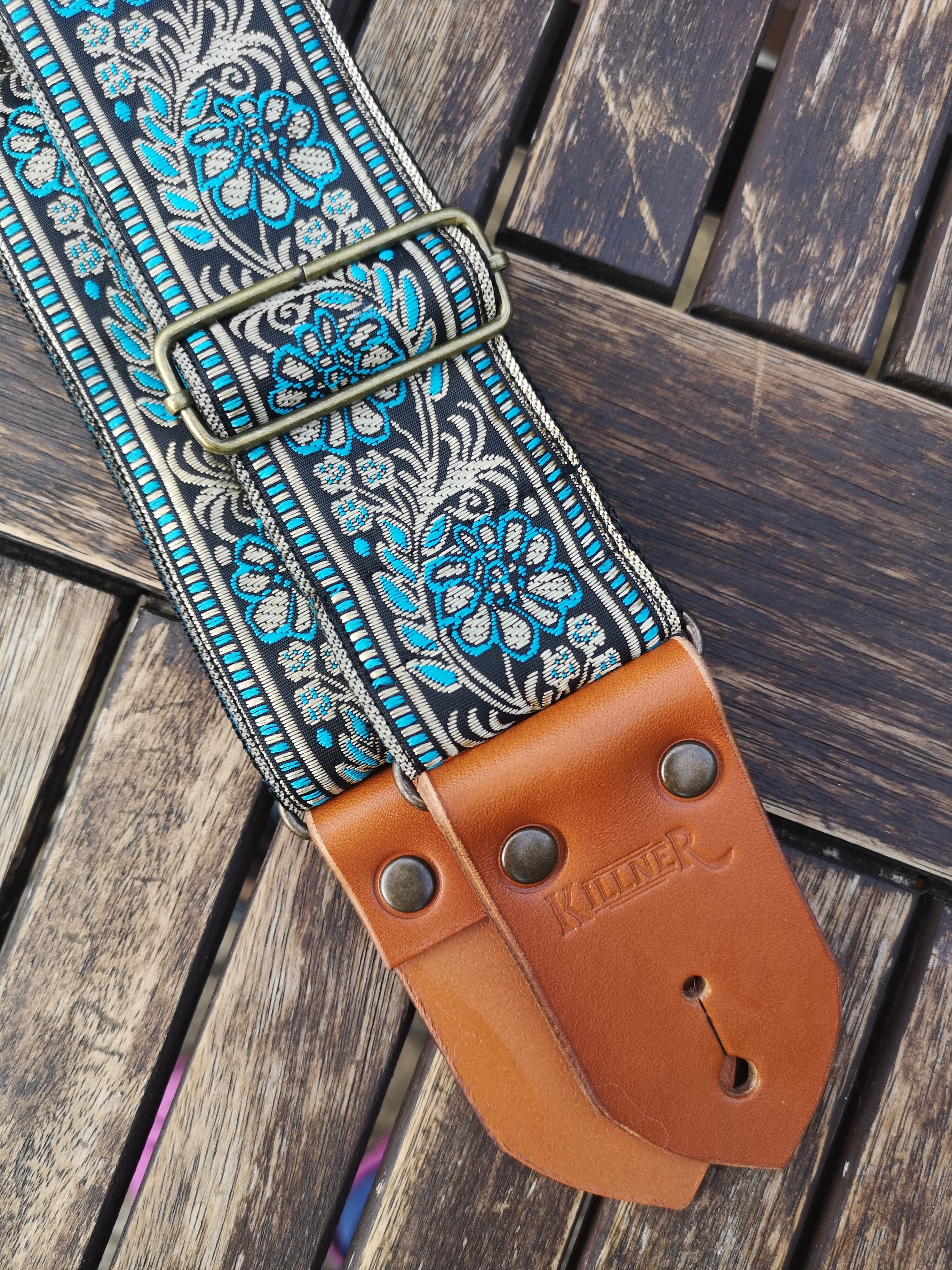 Gilded Leaf  - Handmade - Guitar Strap