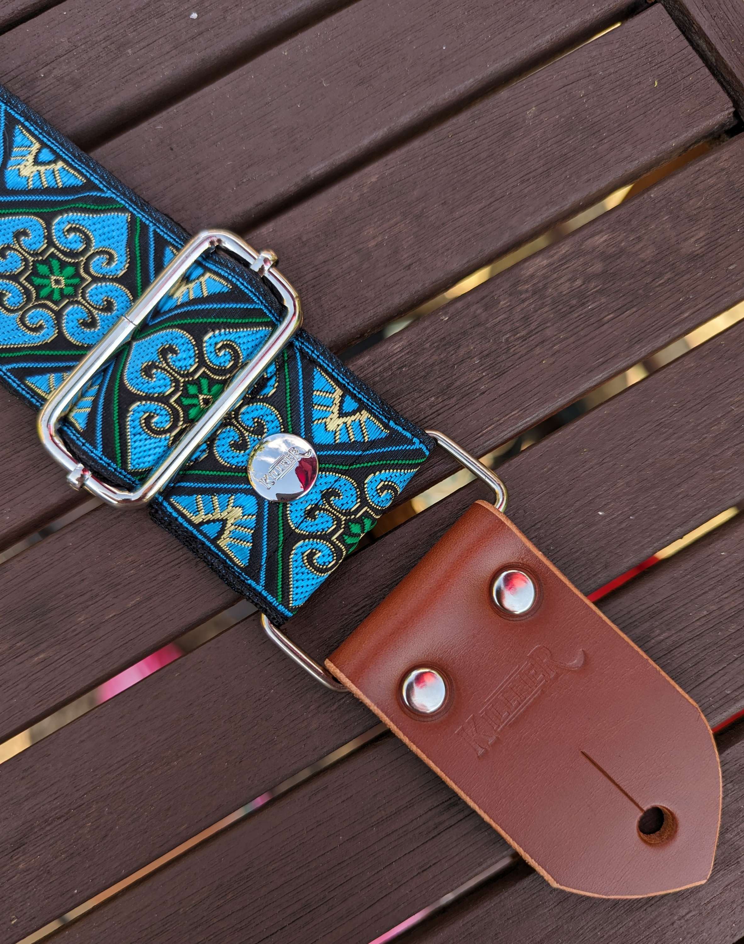 Blue Poppy - Handmade - Guitar Strap