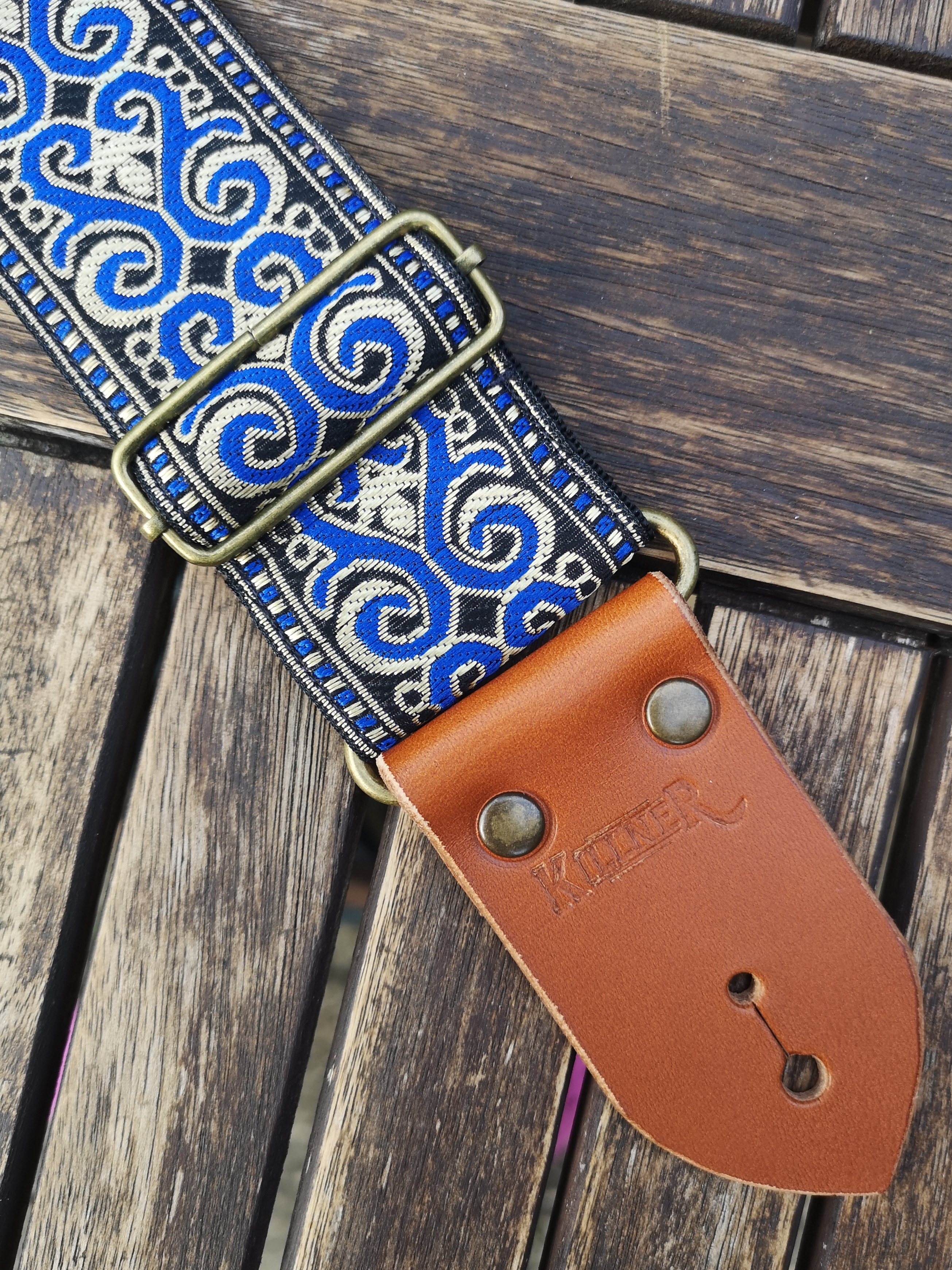 Royal Cobalt - Handmade - Guitar Strap