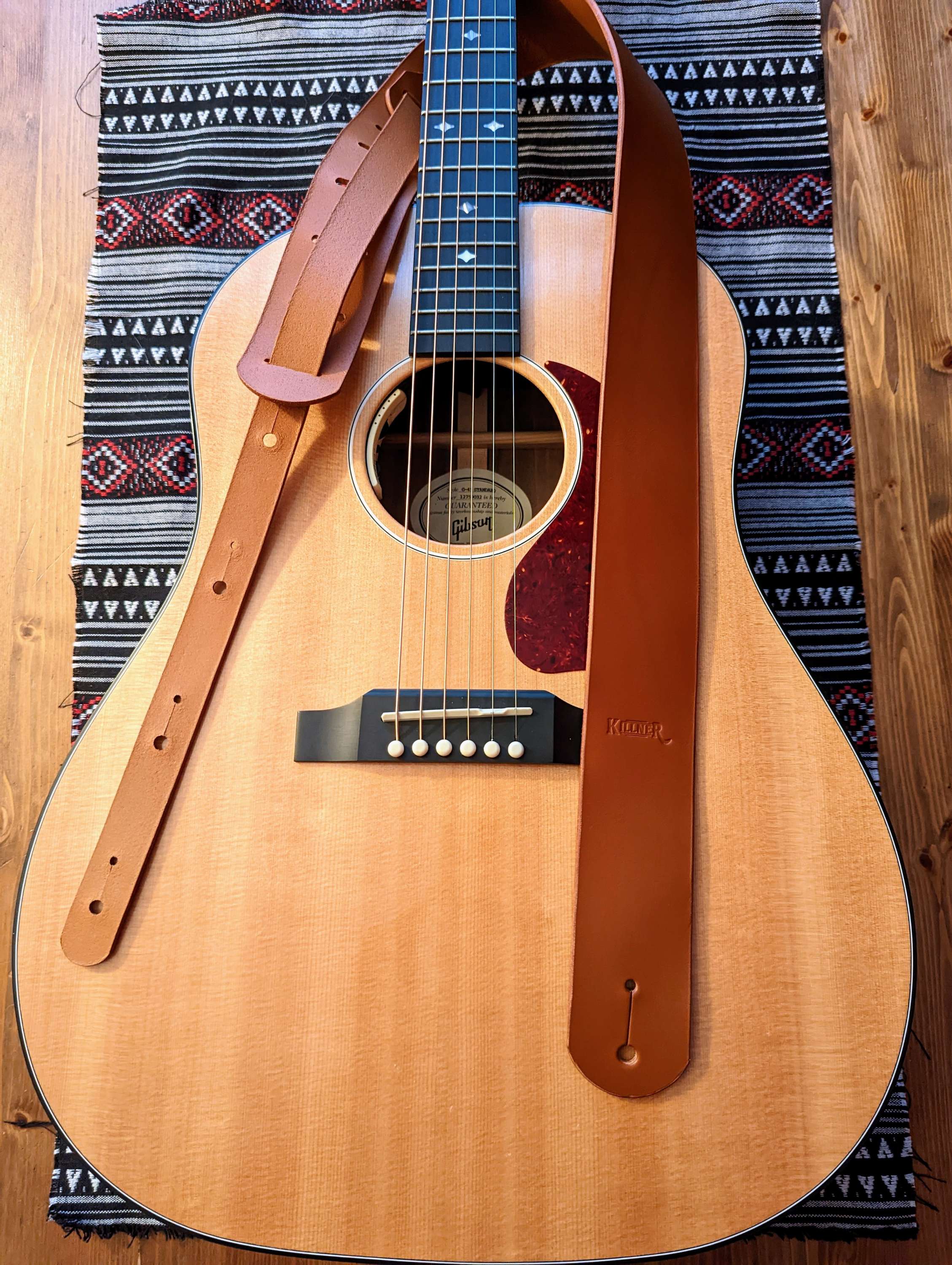 Full Leather grain Guitar Strap