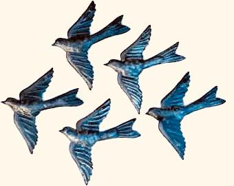 Flying Birds Set of 5