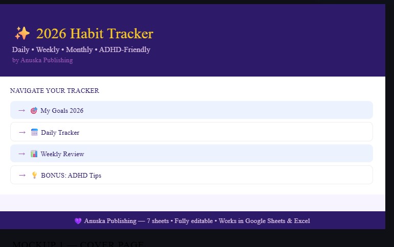 2026 Habit Tracker (Digital)