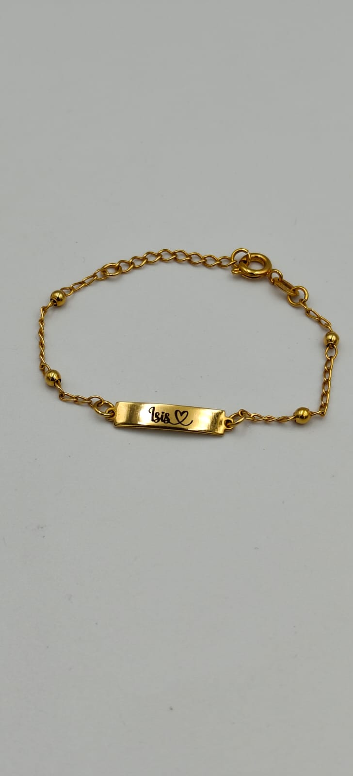 Pulseira dourada personalizada