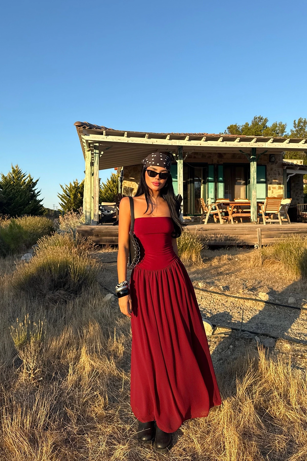 Elegant Red Maxi Dress