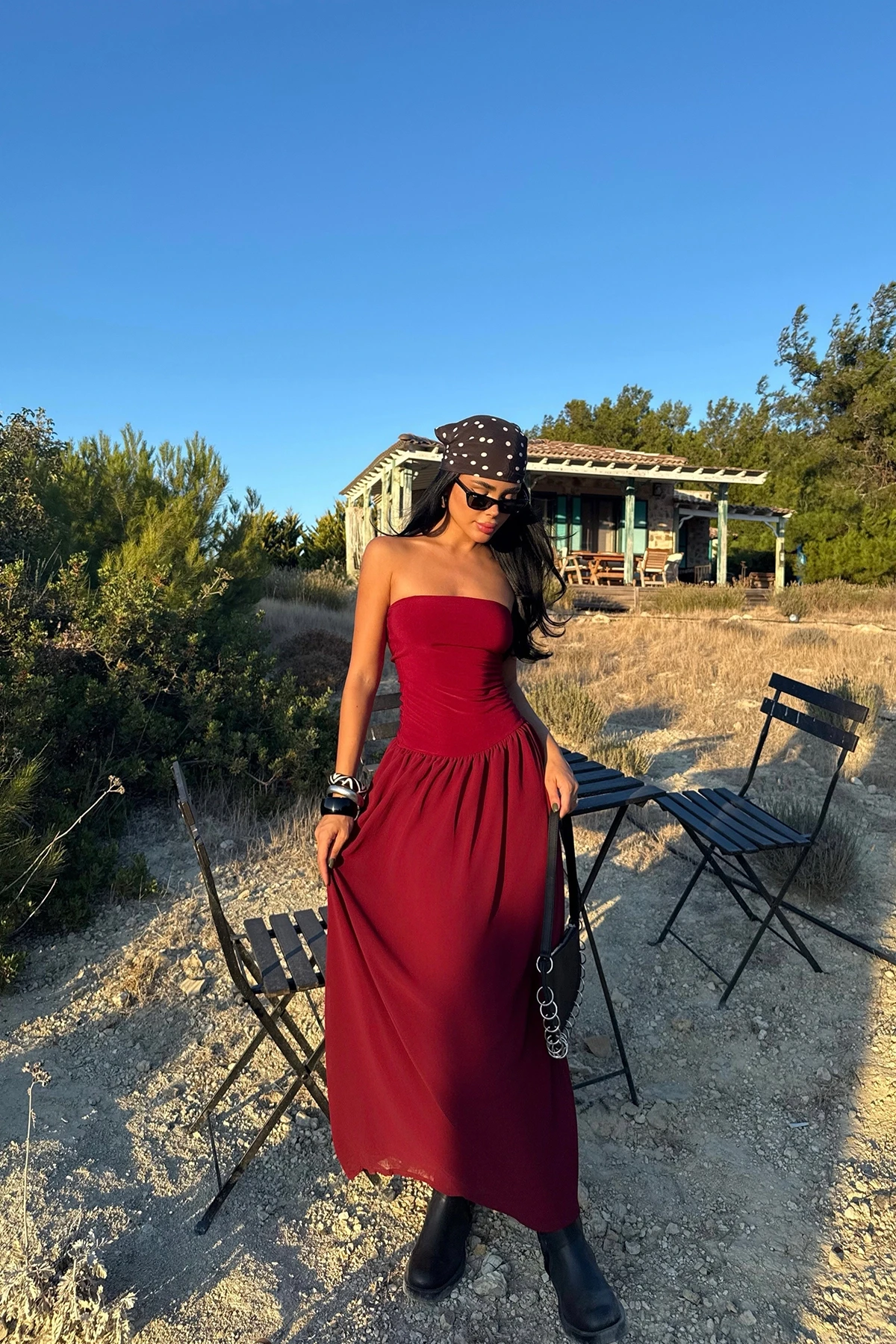 Elegant Red Maxi Dress