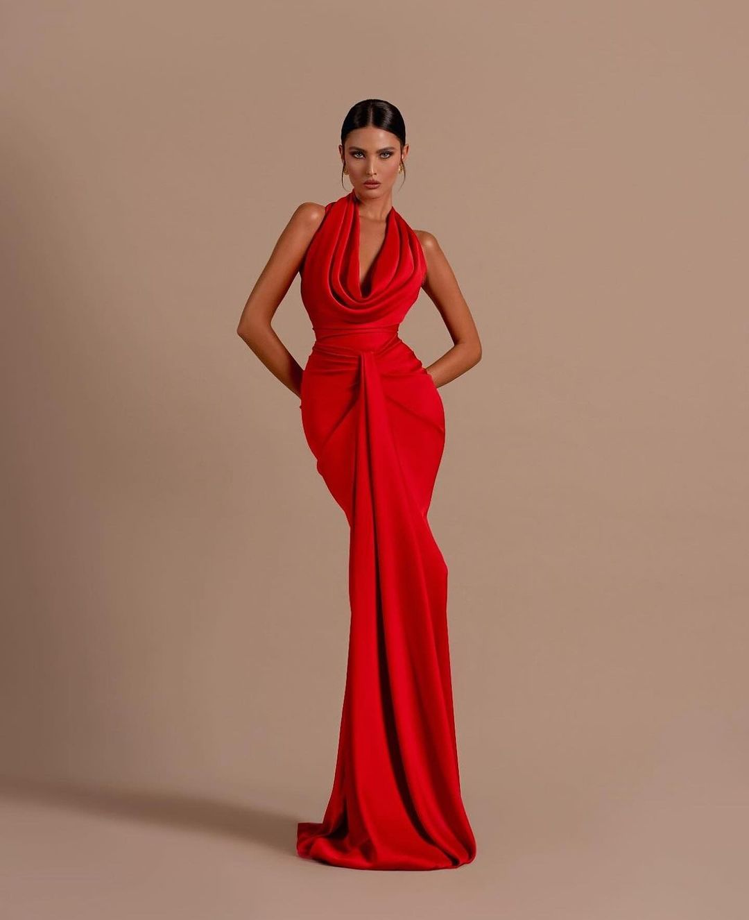 Elegant Red Evening Gown