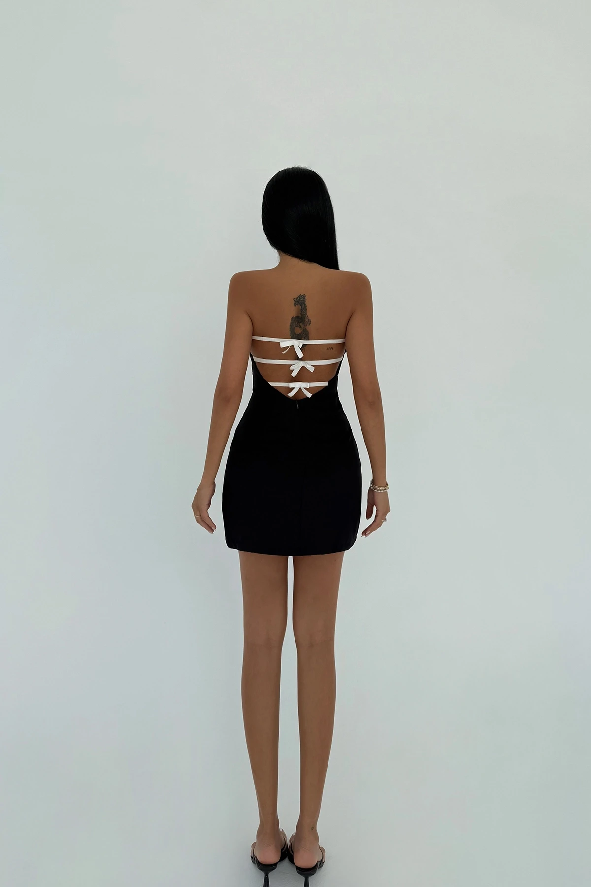 Black Strapless Mini Dress