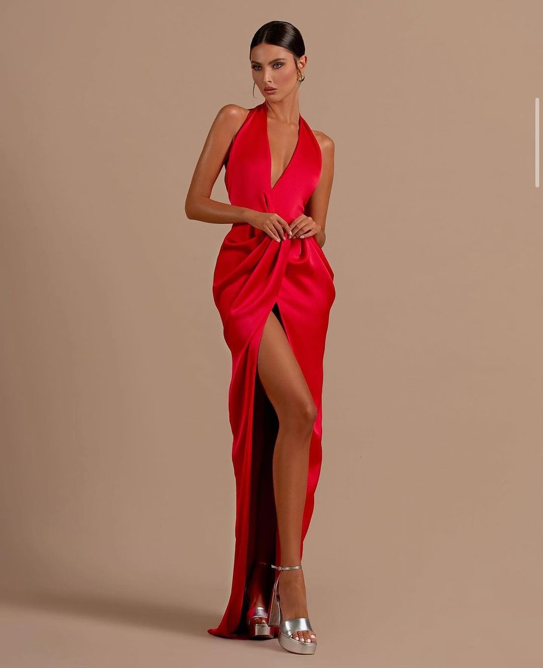 Elegant Red Evening Gown