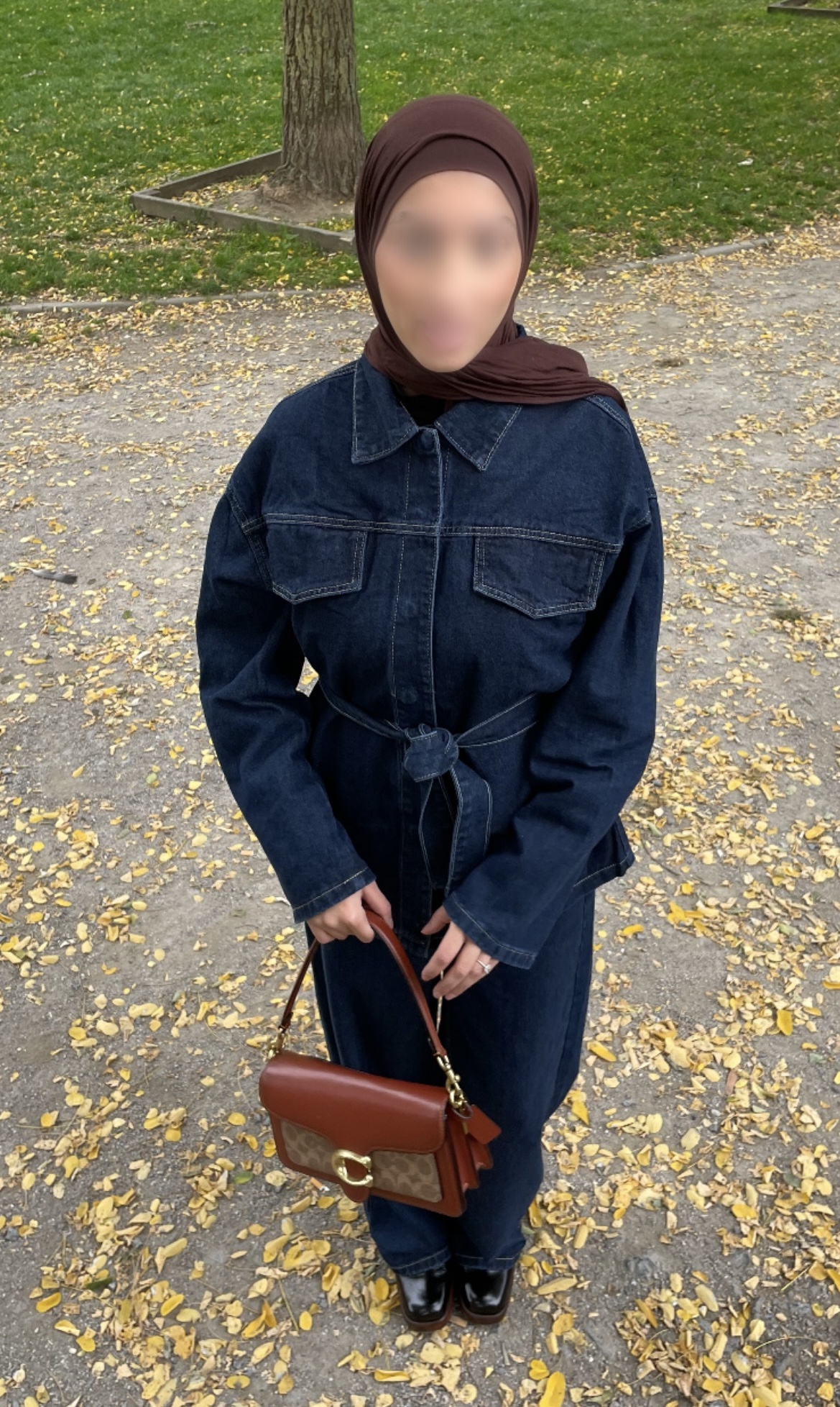 Ensemble Hijab et Bonnet assorti Marron Chocolat - Set Qahwa 