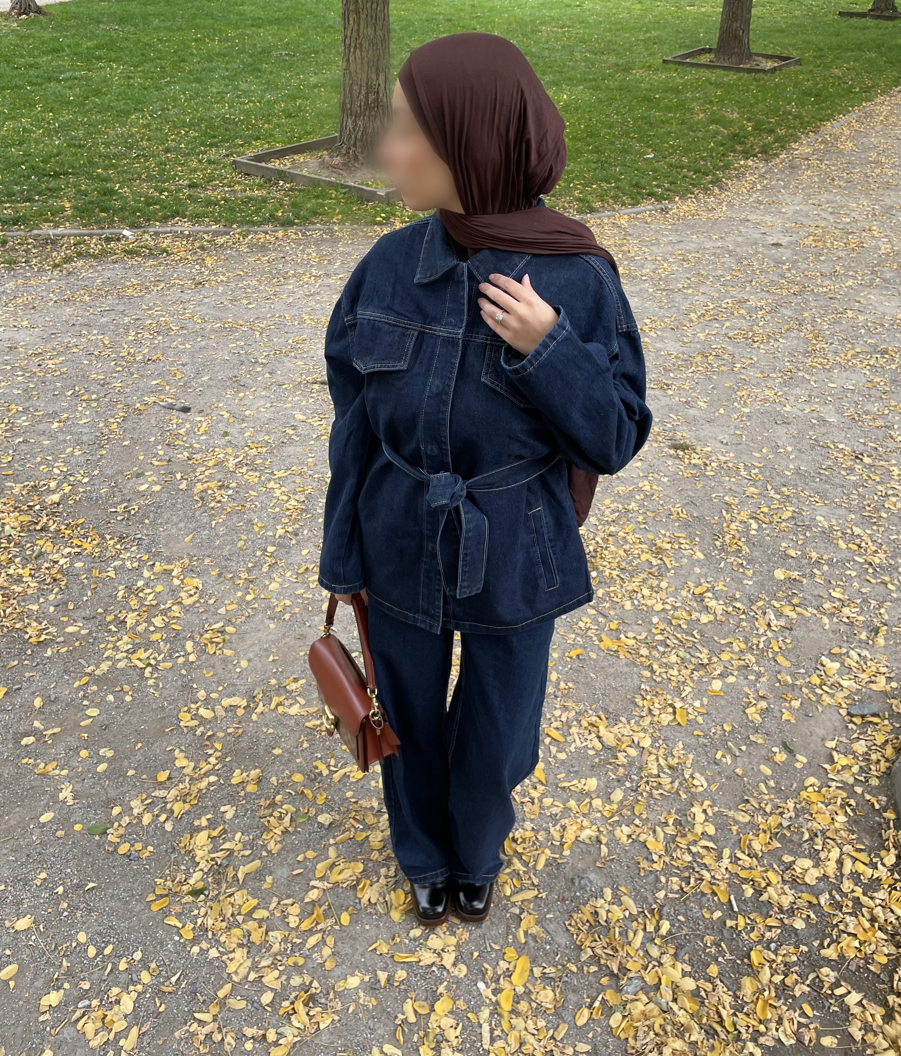 Ensemble Hijab et Bonnet assorti Marron Chocolat - Set Qahwa 